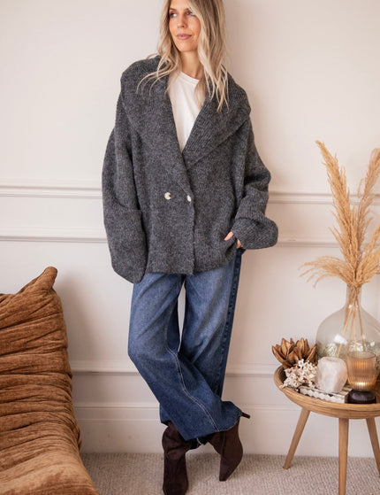 Softly Wrapped Dark Grey - Vest - ellemilla