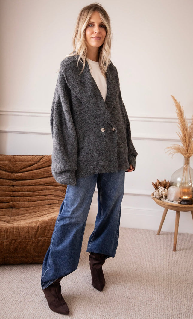 Softly Wrapped Dark Grey - Vest - ellemilla