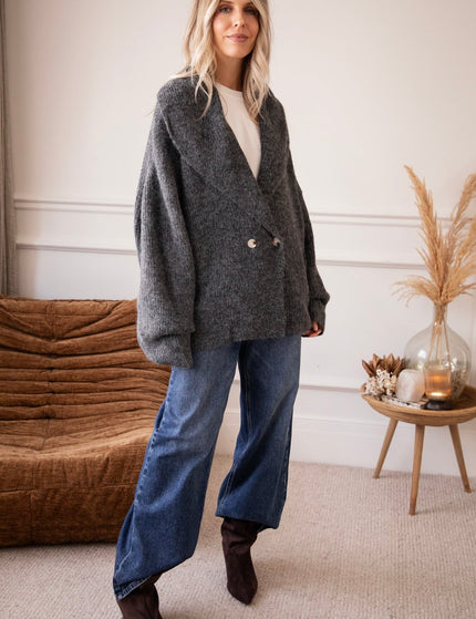 Softly Wrapped Dark Grey - Vest - ellemilla