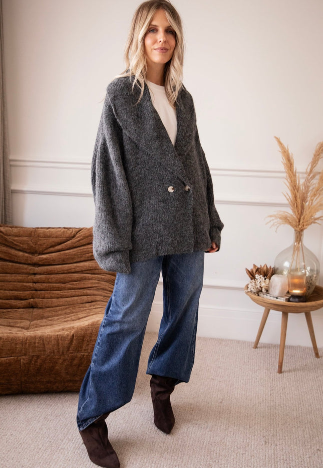 Softly Wrapped Dark Grey - Vest - ellemilla