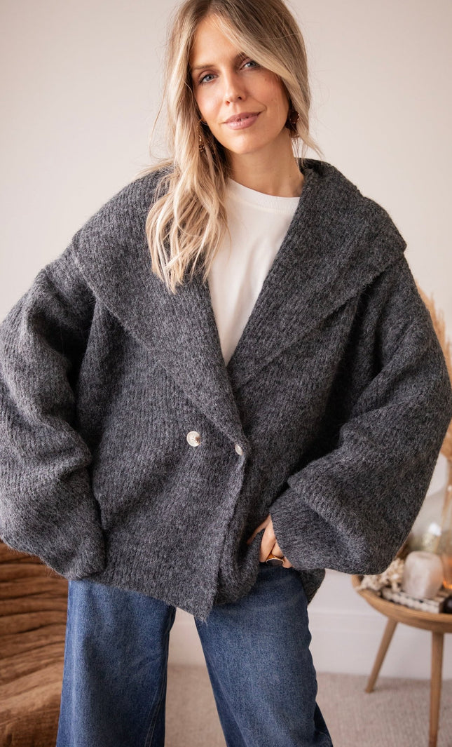 Softly Wrapped Dark Grey - Vest - ellemilla