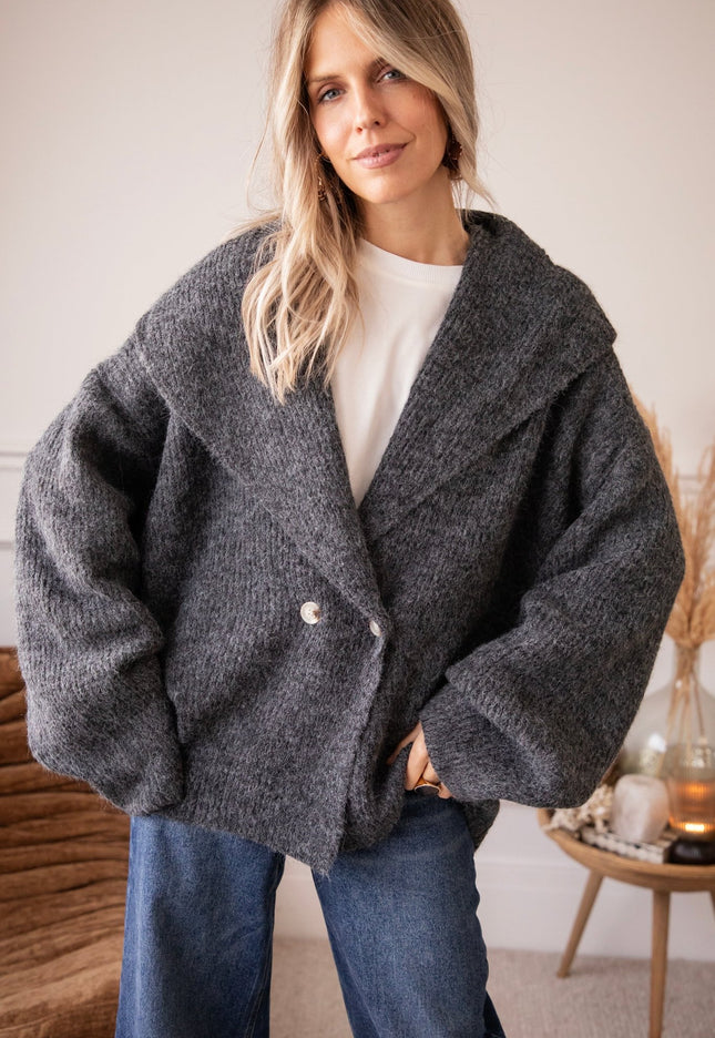 Softly Wrapped Dark Grey - Vest - ellemilla
