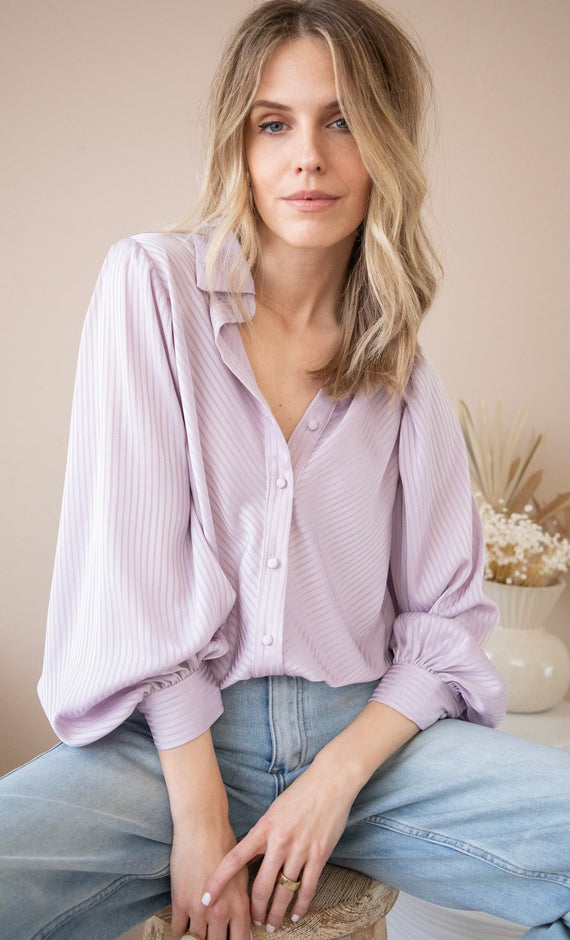 Sophisticated Stripes Lila - Blouse - ellemilla