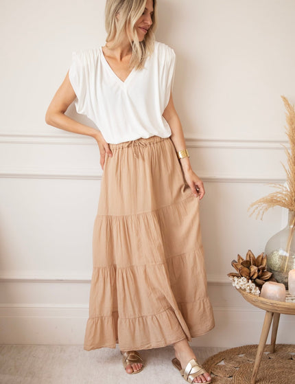 Soraya Beige - Maxi Rok - ellemilla