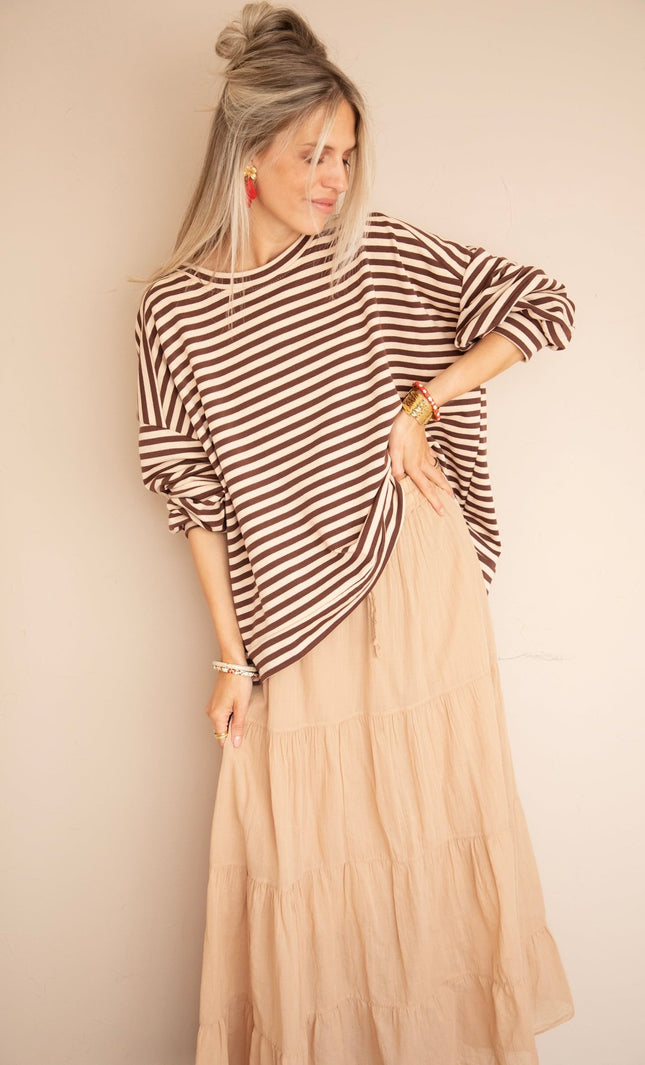 Soraya Beige - Maxi Rok - ellemilla