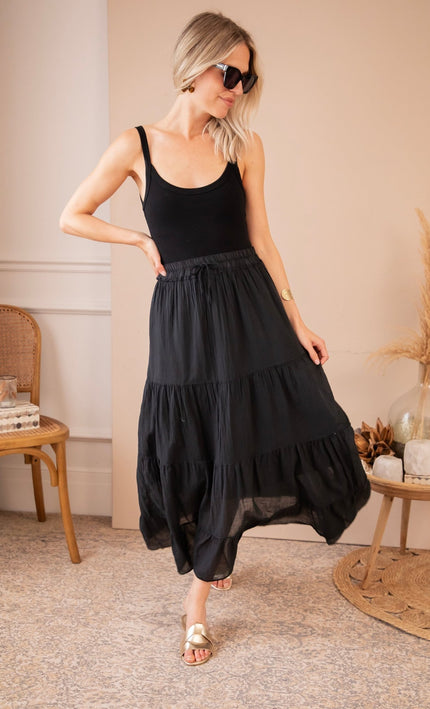 Soraya Black - Maxi Rok - ellemilla