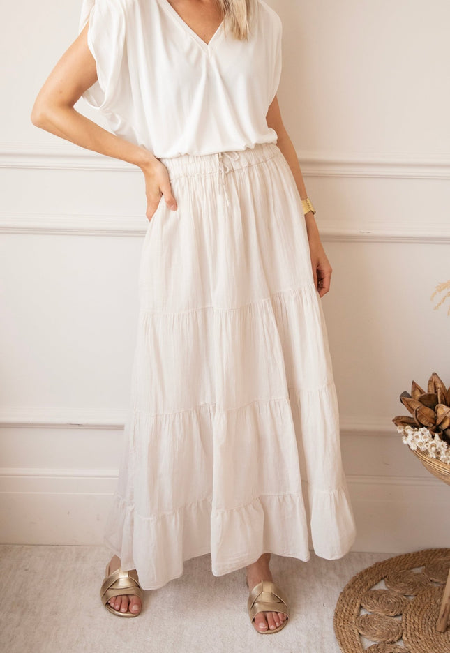 Soraya Café Au Lait - Maxi Rok - ellemilla