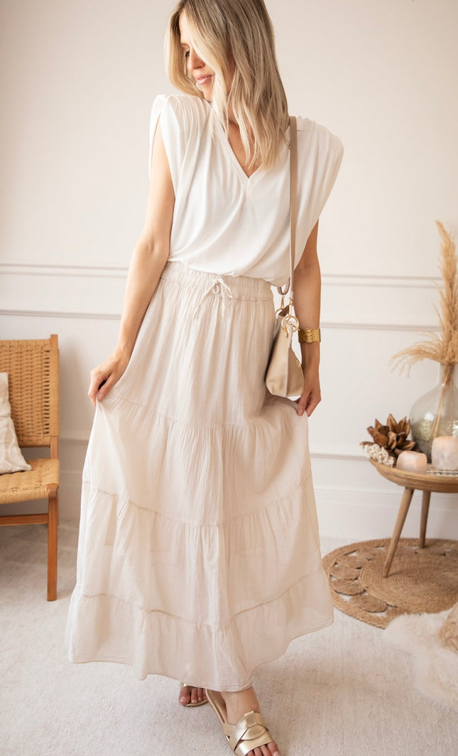 Soraya Café Au Lait - Maxi Rok - ellemilla
