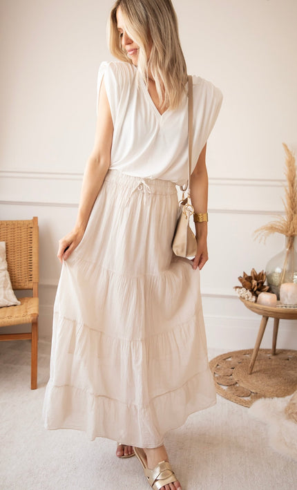 Soraya Café Au Lait - Maxi Rok - ellemilla