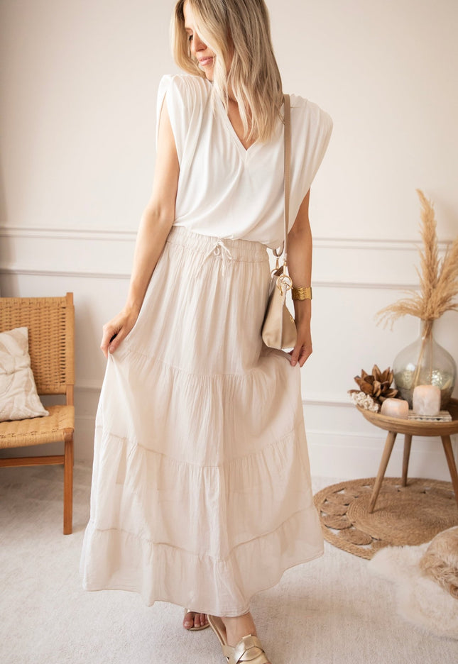 Soraya Café Au Lait - Maxi Rok - ellemilla