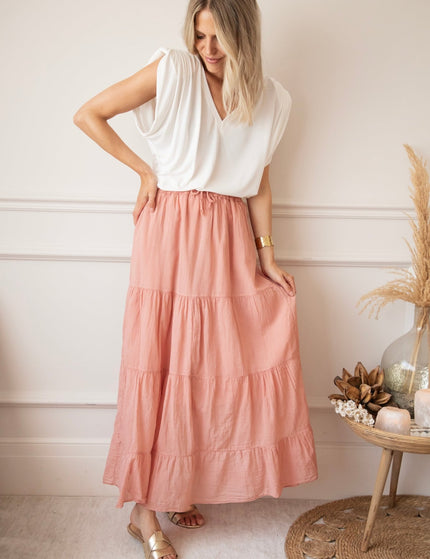Soraya Powder Pink - Maxi Rok - ellemilla