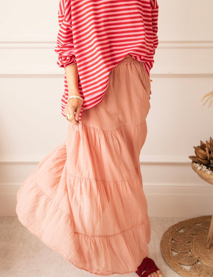 Soraya Powder Pink - Maxi Rok - ellemilla