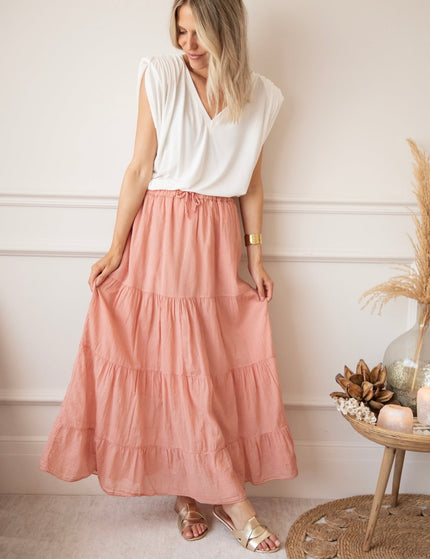 Soraya Powder Pink - Maxi Rok - ellemilla