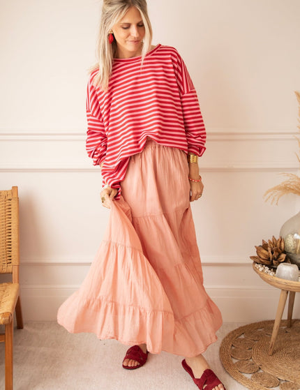 Soraya Powder Pink - Maxi Rok - ellemilla
