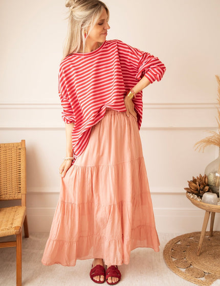 Soraya Powder Pink - Maxi Rok - ellemilla