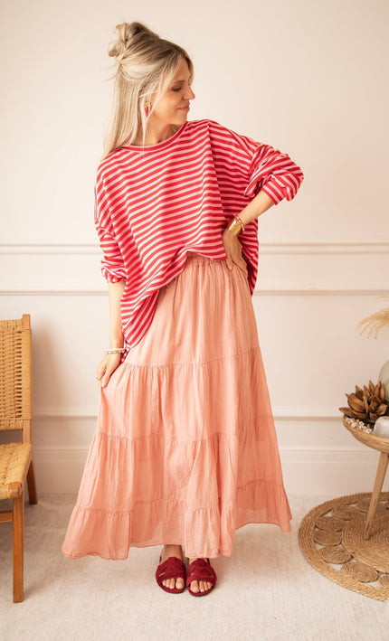 Soraya Powder Pink - Maxi Rok - ellemilla