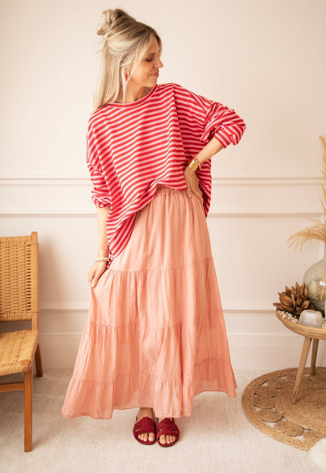 Soraya Powder Pink - Maxi Rok - ellemilla