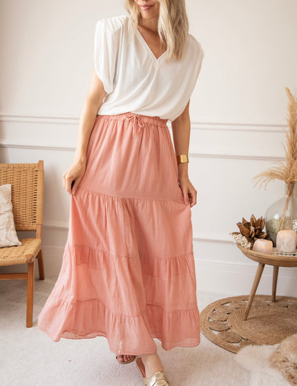 Soraya Powder Pink - Maxi Rok - ellemilla