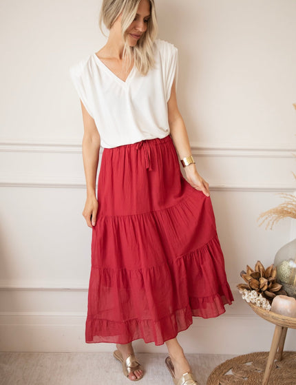 Soraya Raspberry - Maxi Rok - ellemilla