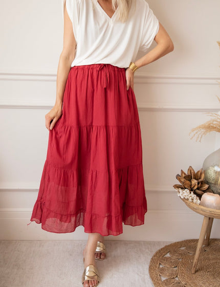 Soraya Raspberry - Maxi Rok - ellemilla