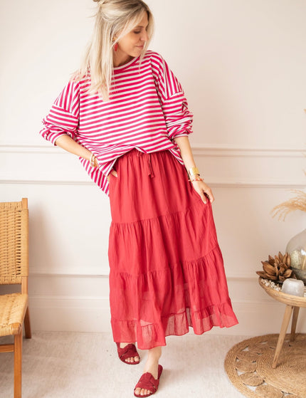 Soraya Raspberry - Maxi Rok - ellemilla