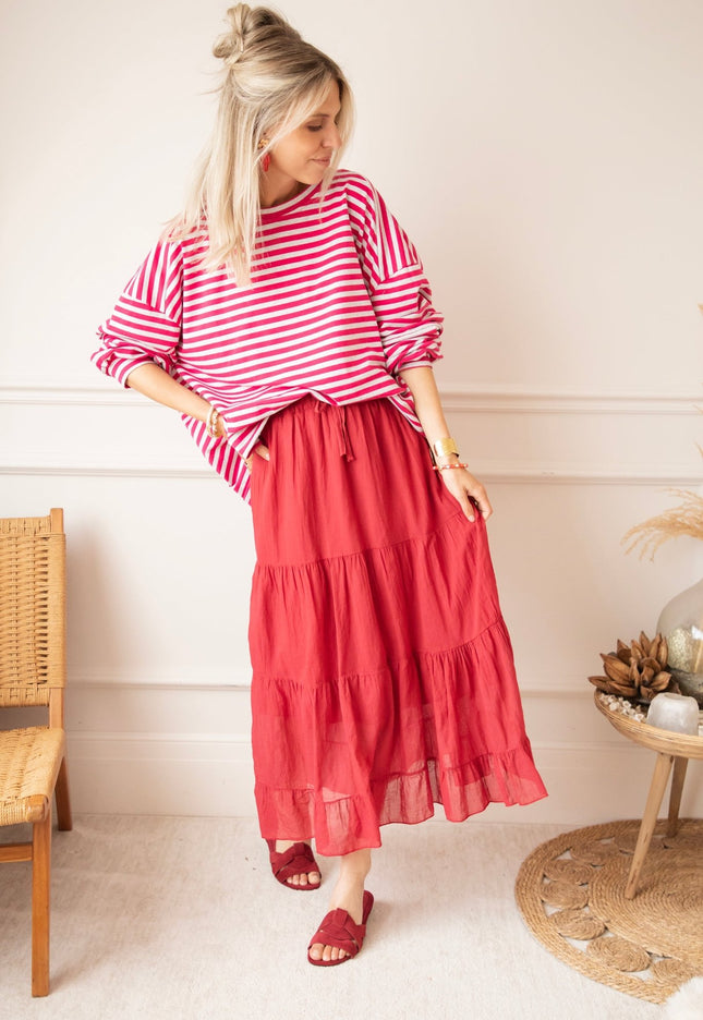 Soraya Raspberry - Maxi Rok - ellemilla