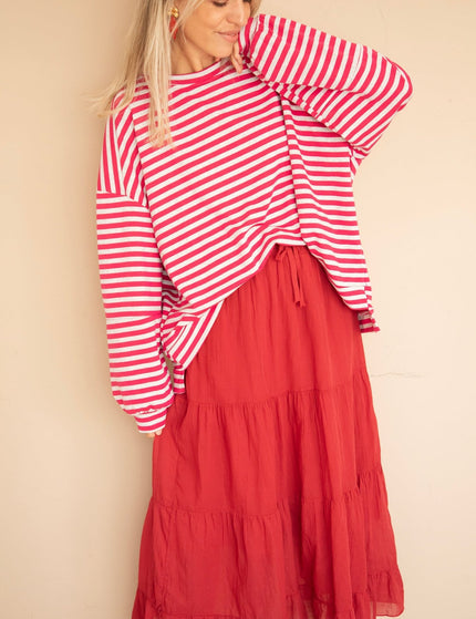 Soraya Raspberry - Maxi Rok - ellemilla
