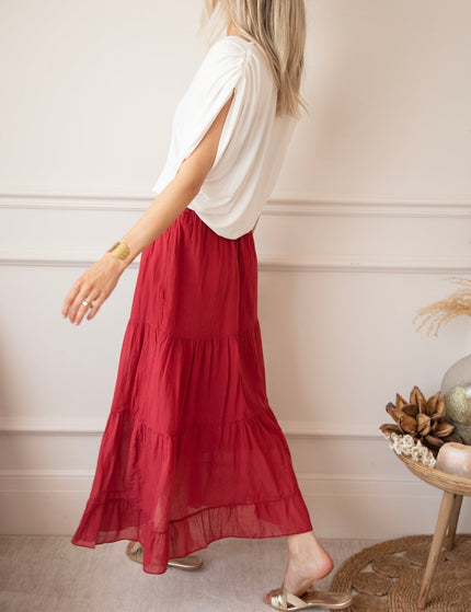 Soraya Raspberry - Maxi Rok - ellemilla