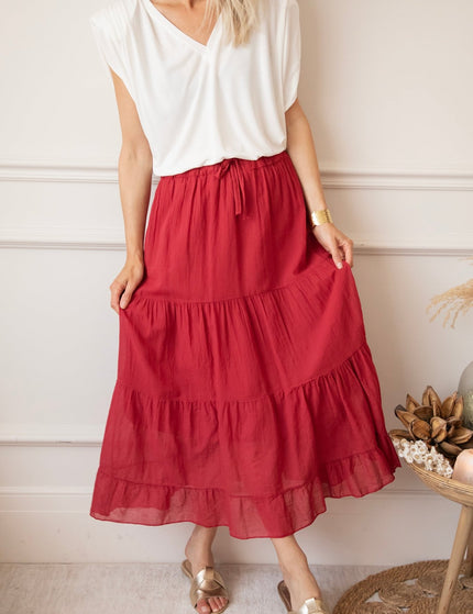 Soraya Raspberry - Maxi Rok - ellemilla