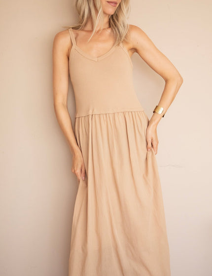 Soraya Strap Beige - Maxi Jurk - ellemilla