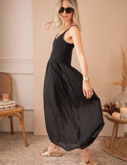 Soraya Strap Black - Maxi Jurk - ellemilla