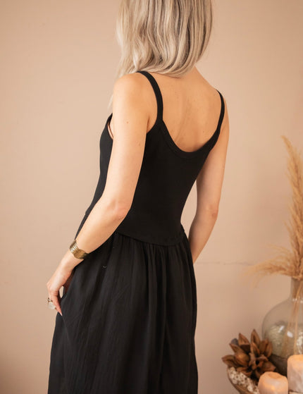 Soraya Strap Black - Maxi Jurk - ellemilla