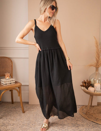 Soraya Strap Black - Maxi Jurk - ellemilla