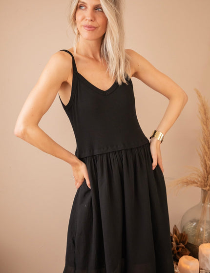 Soraya Strap Black - Maxi Jurk - ellemilla