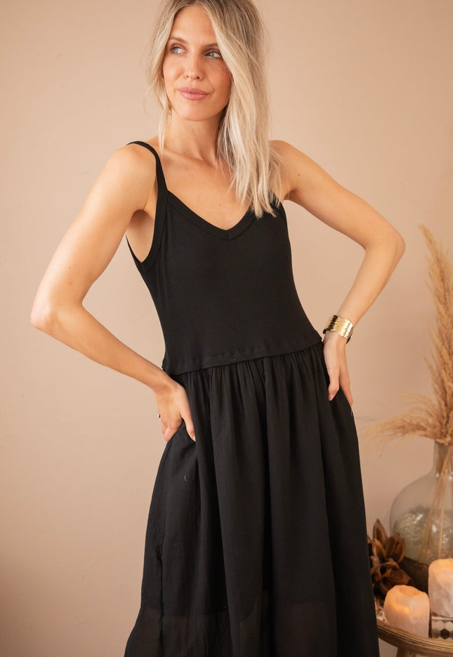 Soraya Strap Black - Maxi Jurk - ellemilla