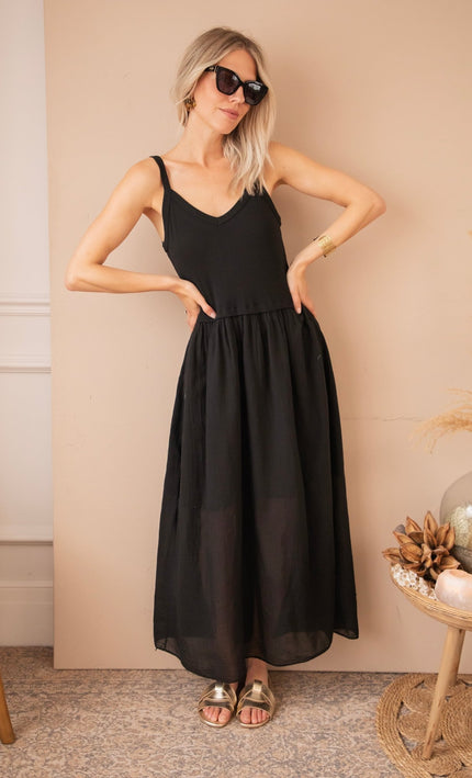 Soraya Strap Black - Maxi Jurk - ellemilla