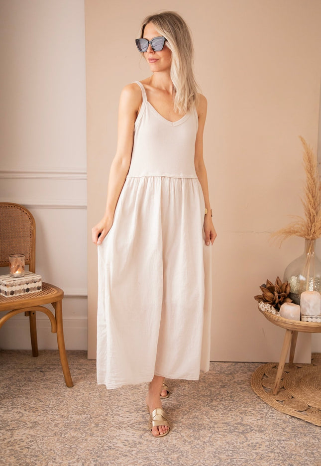 Soraya Strap Café Au Lait - Maxi Jurk - ellemilla