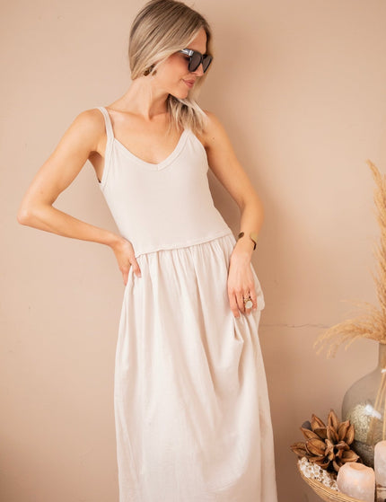 Soraya Strap Café Au Lait - Maxi Jurk - ellemilla