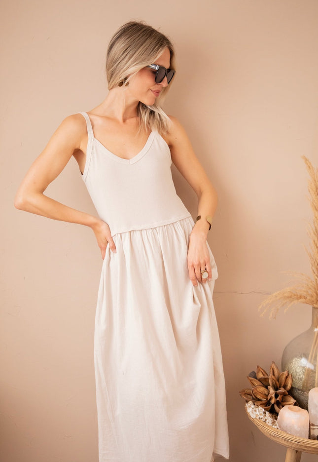 Soraya Strap Café Au Lait - Maxi Jurk - ellemilla