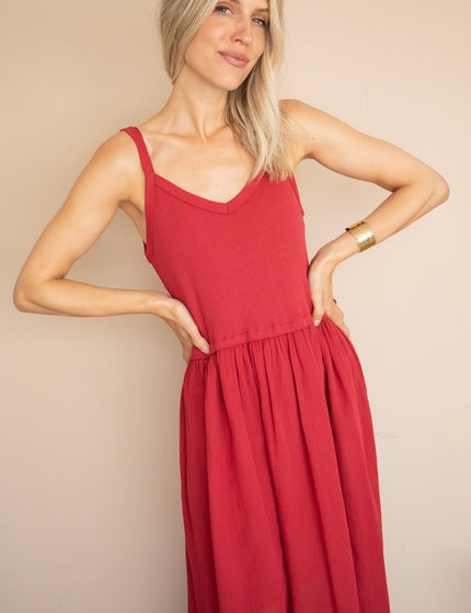 Soraya Strap Raspberry - Maxi Jurk - ellemilla
