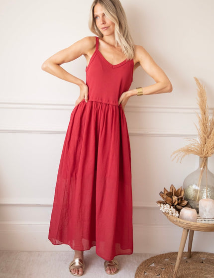 Soraya Strap Raspberry - Maxi Jurk - ellemilla