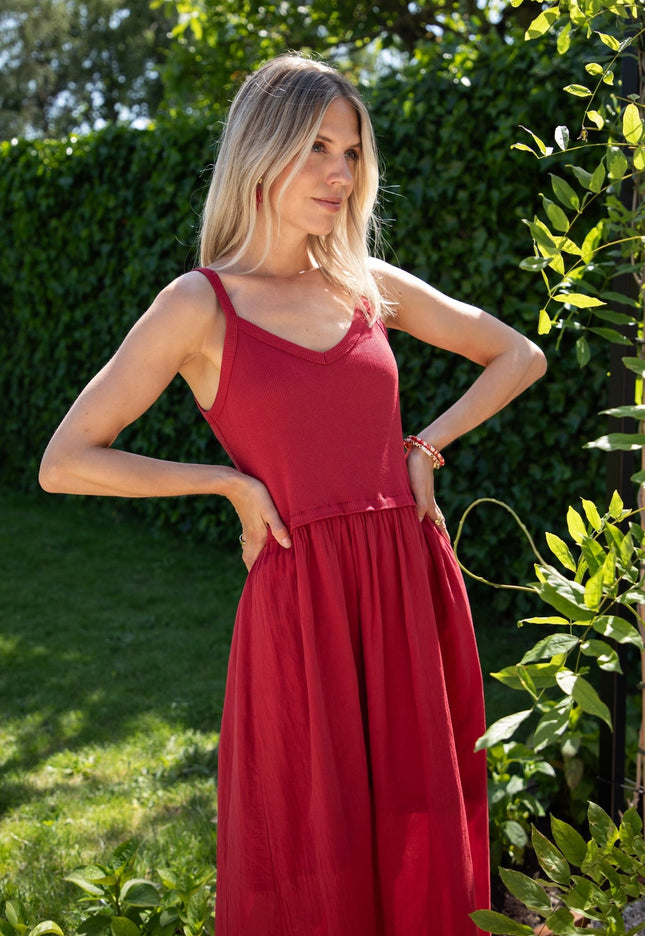 Soraya Strap Raspberry - Maxi Jurk - ellemilla