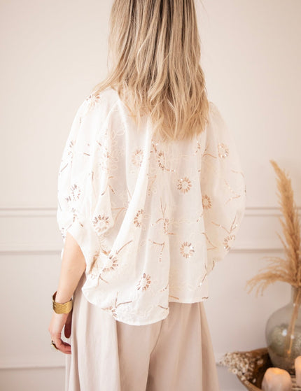 Starfish Blossom Beige - Blouse - ellemilla