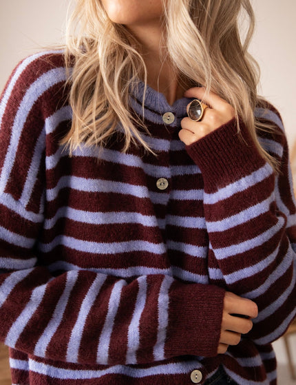 Stay In Line Blue/Burgundy - Vest - ellemilla