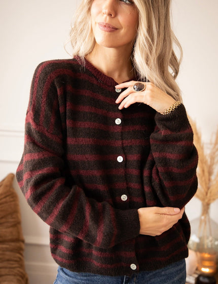 Stay In Line Burgundy/Cacao - Vest - ellemilla