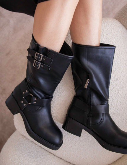 Step Strap Black - Boots - ellemilla