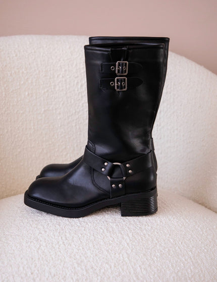 Step Strap Black - Boots - ellemilla