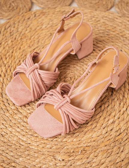 Strappy Suède Powder Pink - Heels - ellemilla