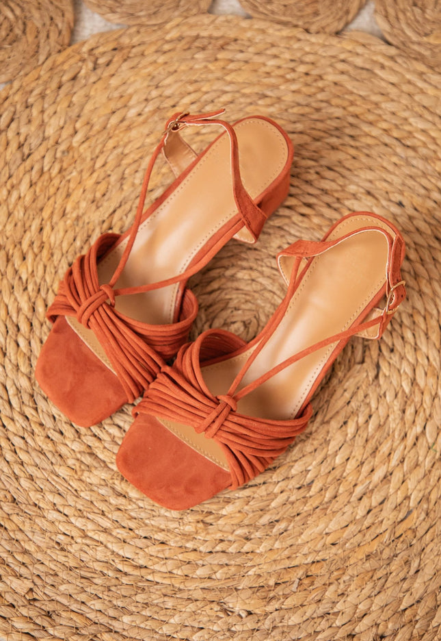Strappy Suède Rusty - Heels - ellemilla