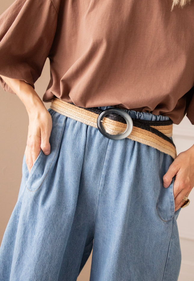 Straw Glow Black/Beige - Riem - ellemilla